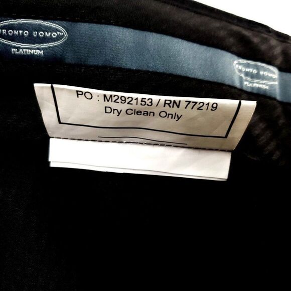 Pronto Uomo Platinum Wool Dress‎ Pants 43/28 Gray Flat Font High Rise - Picture 4 of 7